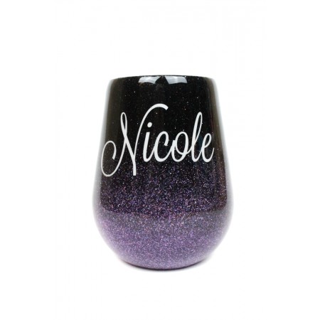 Black and Purple Holographic Ombré Design